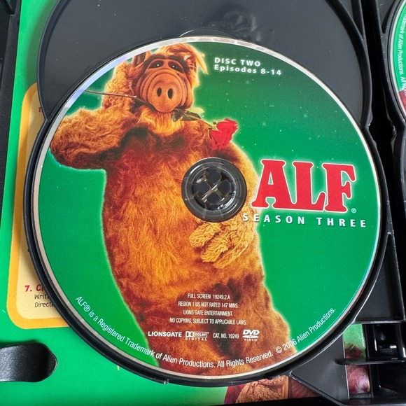 ALF Season 3 Four Disc Set DVD Lionsgate TV Show Comedy 2006 - Picture 4 of 6